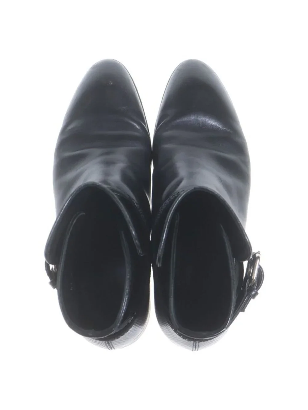 Louis Vuitton Side Gore Ankle Boots Epi Leather Black 7